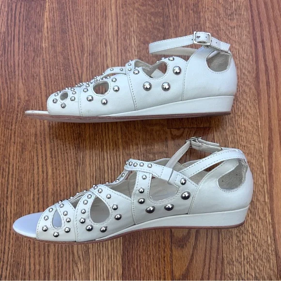Maje White Studded Sandals - Picture 7 of 8